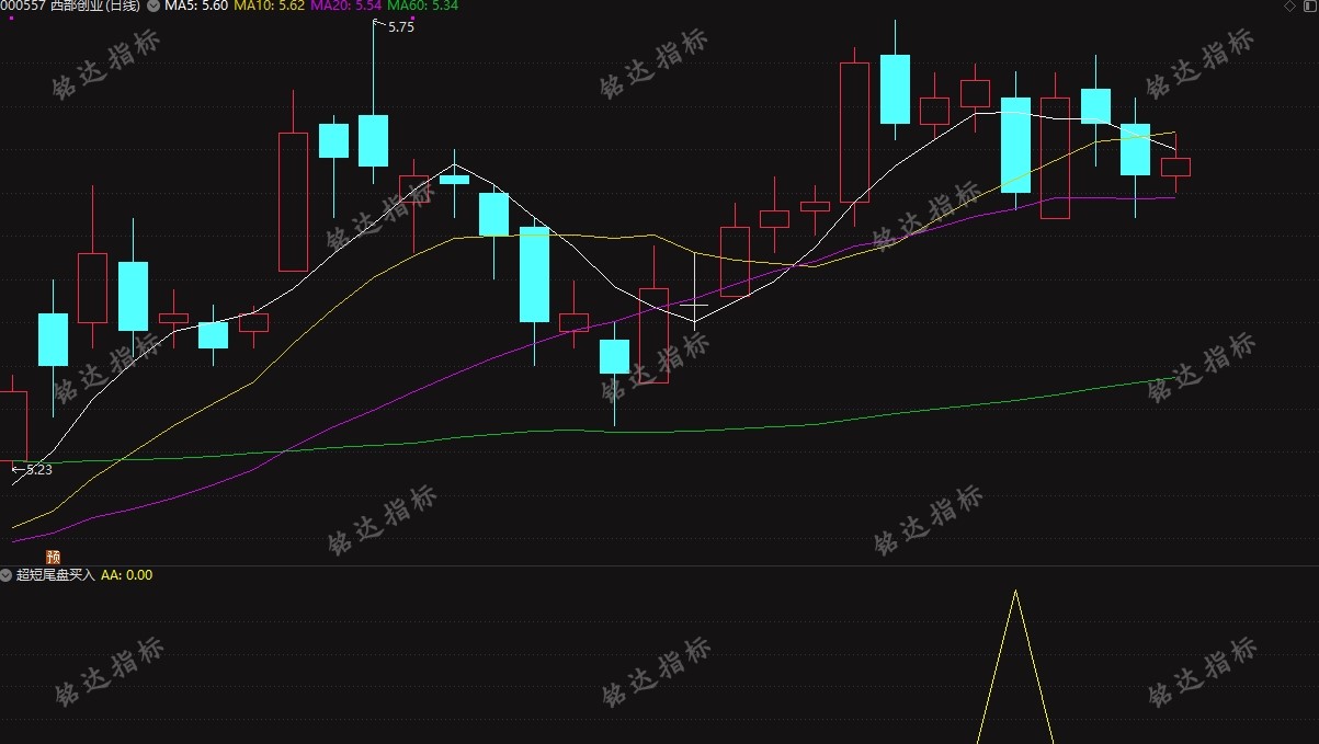 次日冲高成功率96%《超短尾盘买入》尾盘买日次日卖 无未来函数 电脑手机均可使用