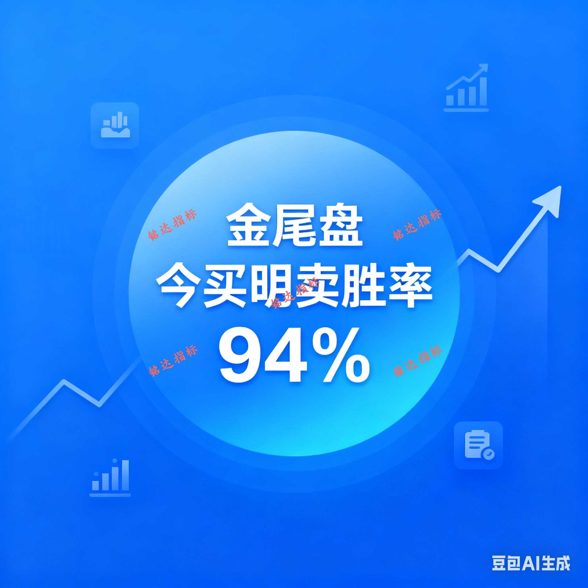 尾盘今买明卖精品指标94%《金尾盘》副图/选股 尾盘进早盘出 电脑手机均可使用，无未来函数