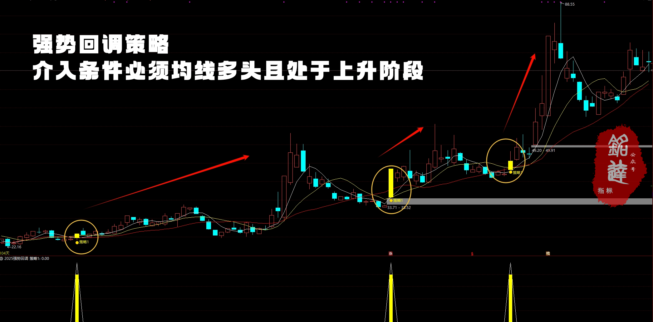 牛不牛自己看【2025强势回调】指标包含1主图+1副图+1选股无未来