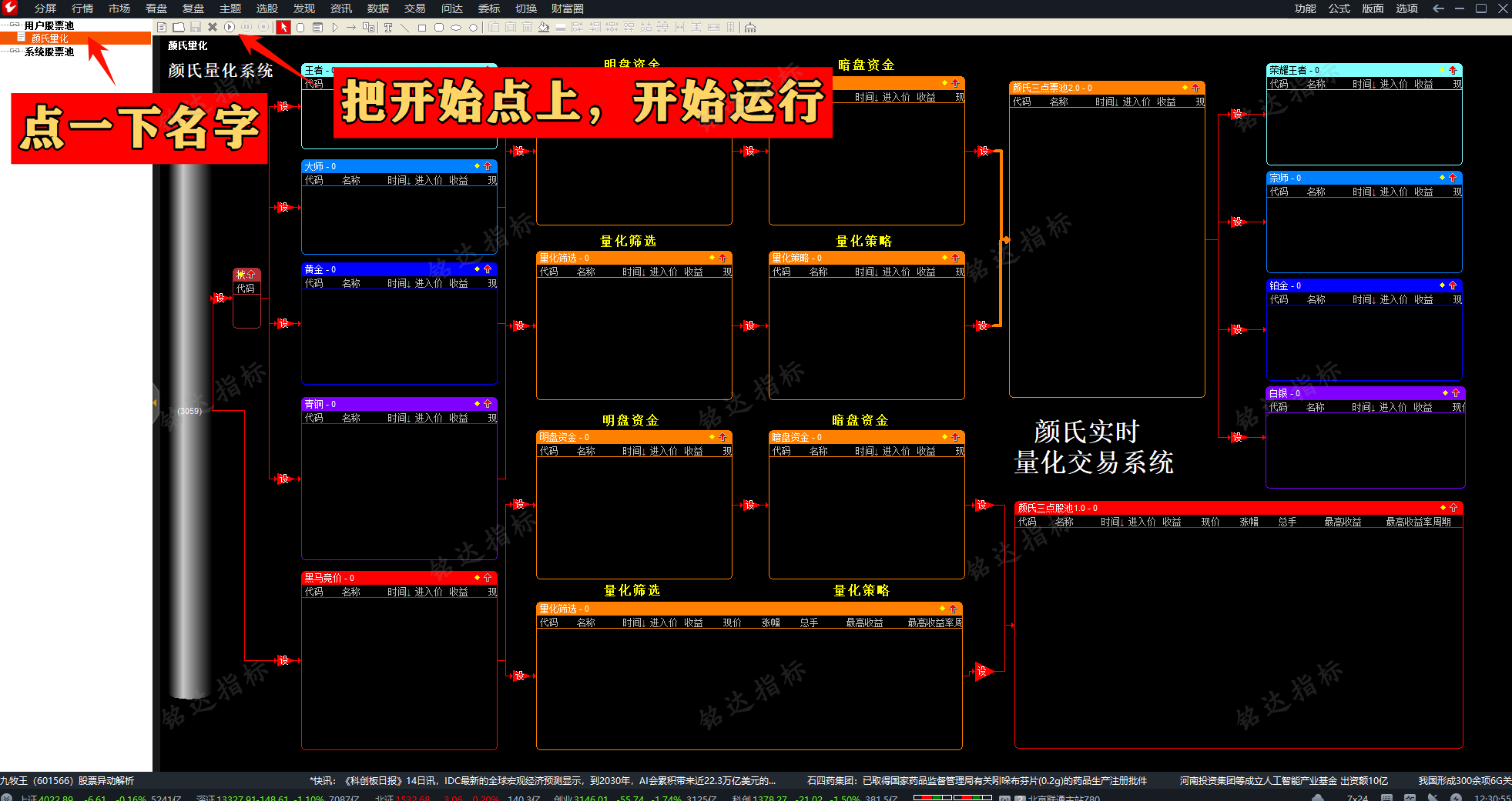 11月12日颜劼最新【颜氏量化系统】指标+股票池