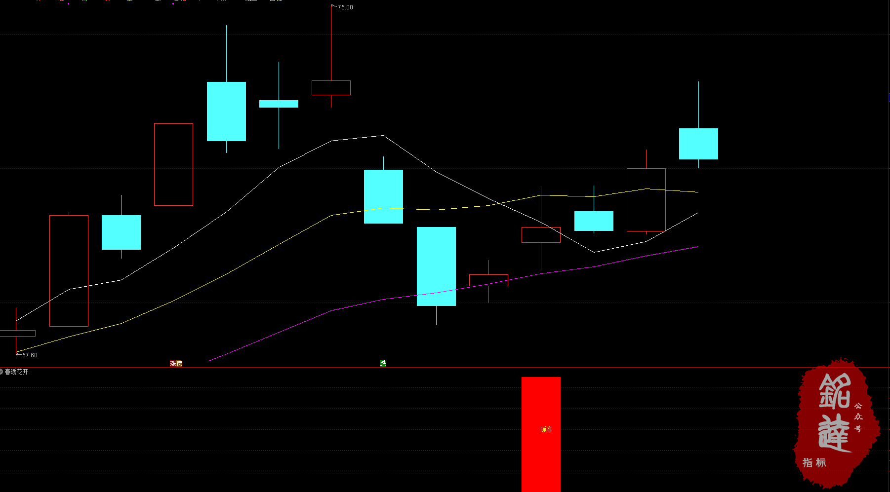 开启第二波拉升 通达信【春暖花开】副图+选股 适于短线操作 无未来函数 （手机电脑通用）